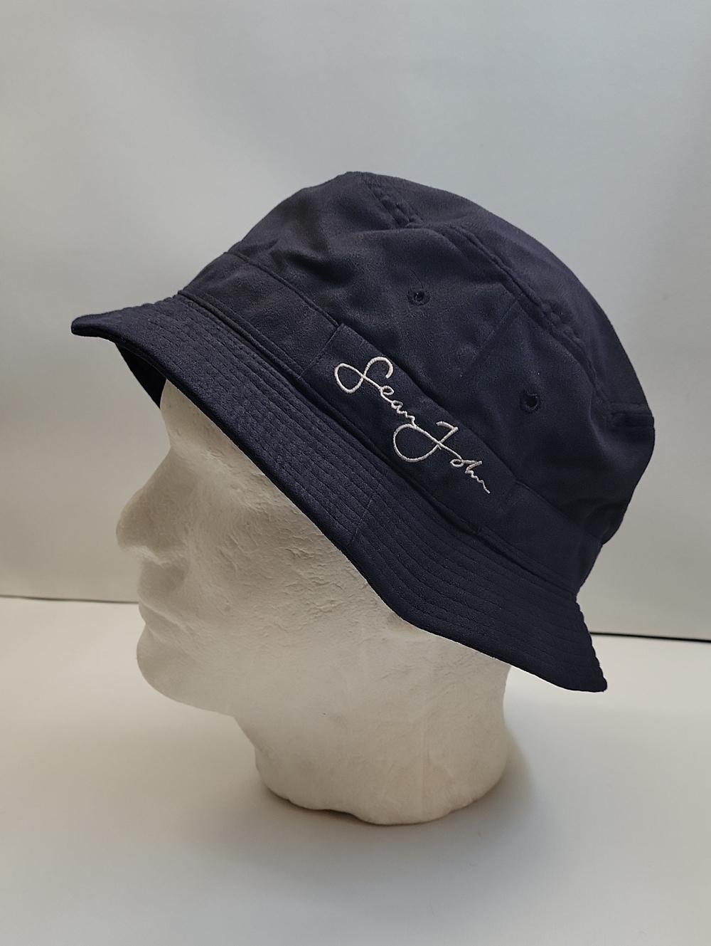VTG Sean John Script Logo Bucket Hat Black Size L - XL Polyester Unisex